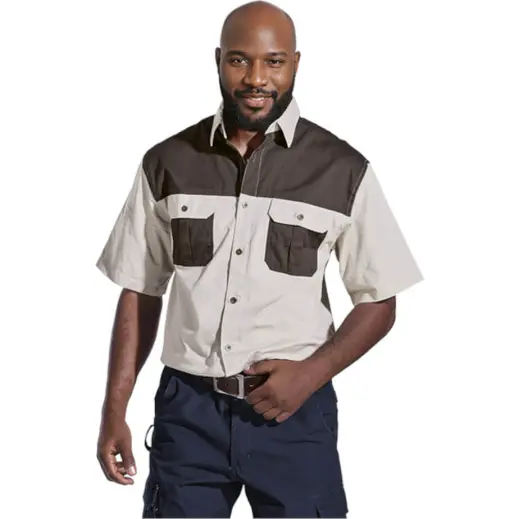 Main Stone Safari Two Tone Bush Shirt